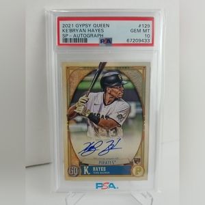 2021 Ke'Bryan Hayes RC Auto Topps Gypsy Queen SP 6/99 - PSA 10 GEM MINT
